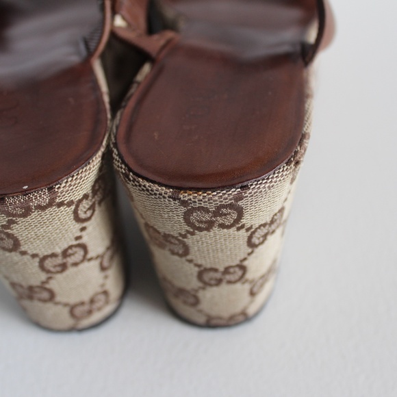 Gucci Monogram Sandal Heels - Picture 6 of 8